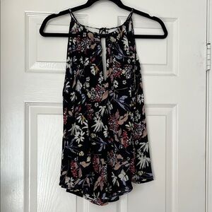 Lush Keyhole Floral Blouse
